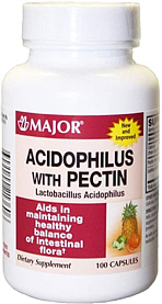 Acidophilus with Pectin 100 Capsules Major